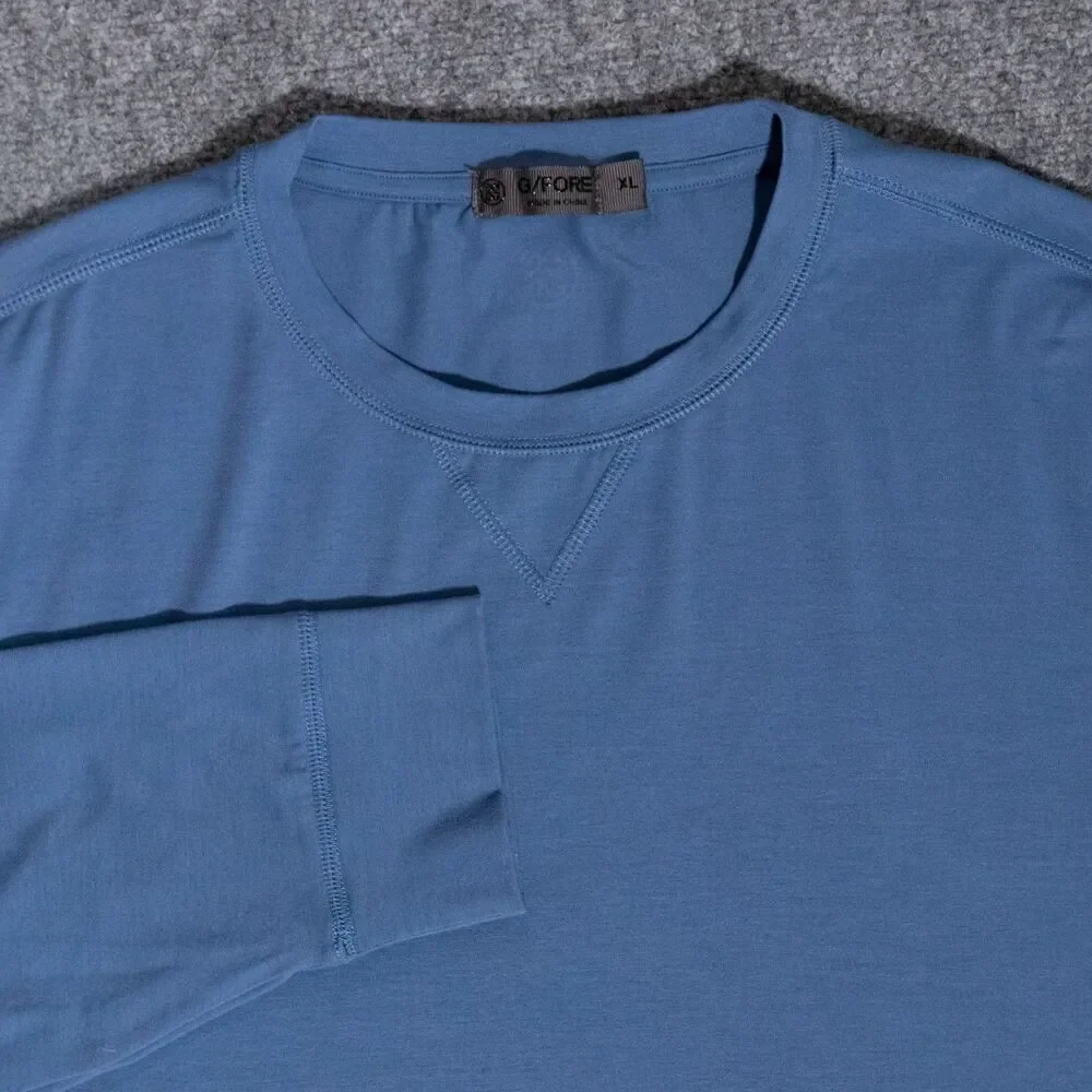 G/Fore Performance Pique Crewneck Mid Layer Shirt Mens XL Long Sleeve Stretch